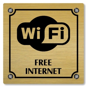 Free internet, 80x80mm, zlatá, Kansas